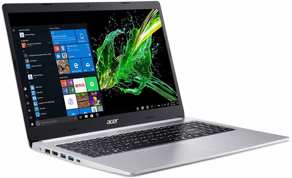 Notebook Acer Aspire 5 - A515-57-55B8 com o sistema Windows na tela
