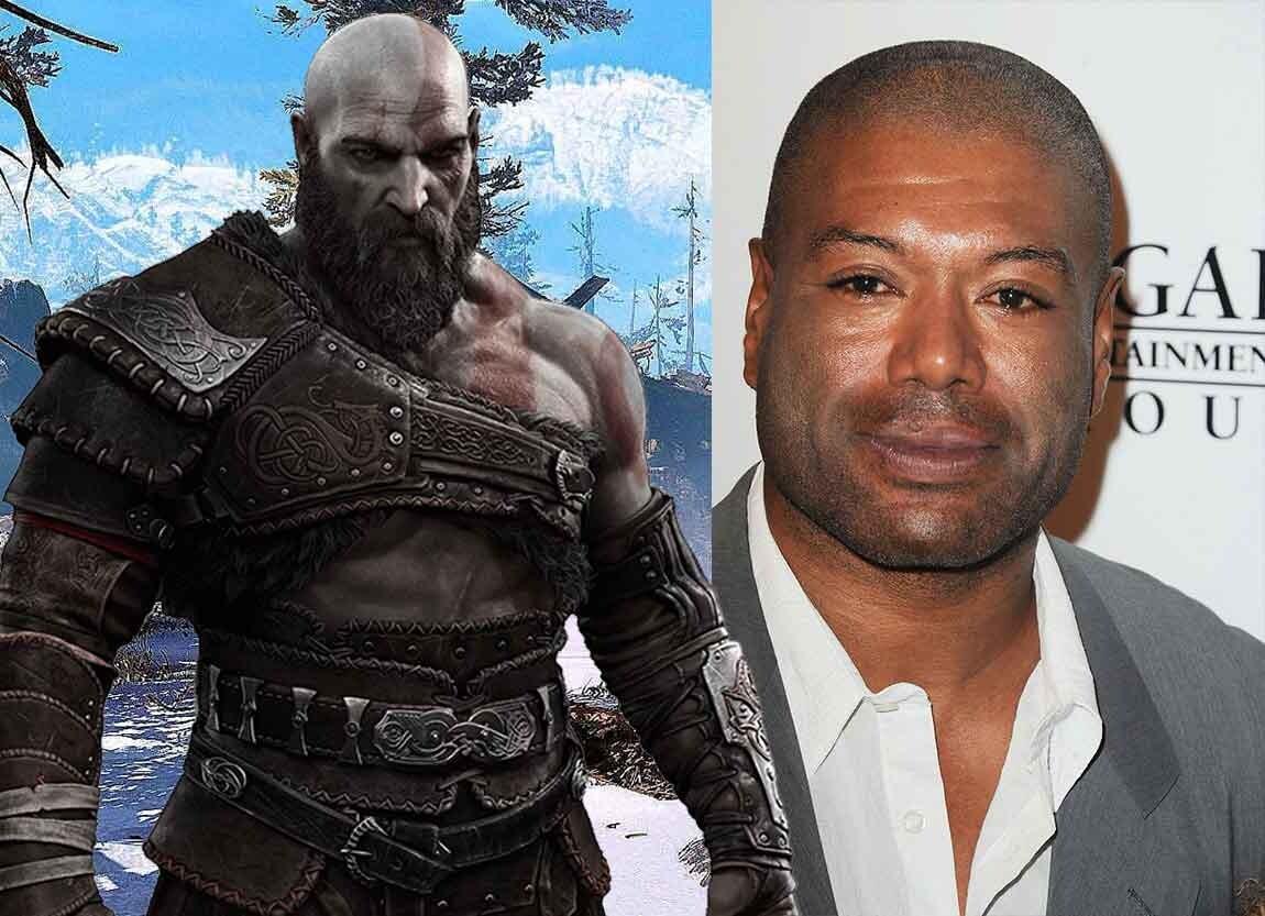 Kratos e ator Christopher Judge que pode interpreta-lo em série da Amazon