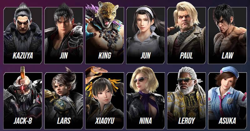 Alguns personagens de Tekken 8