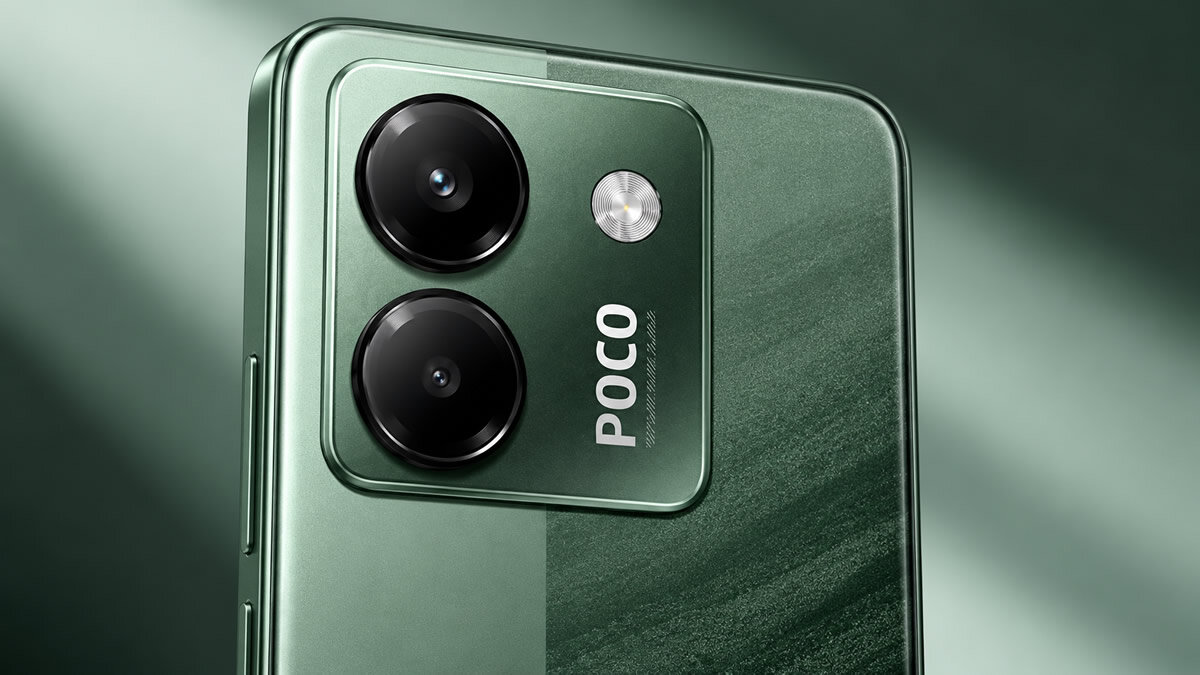 Câmera traseira do POCO M7 Pro 5G com sensor principal Sony de 50 MP