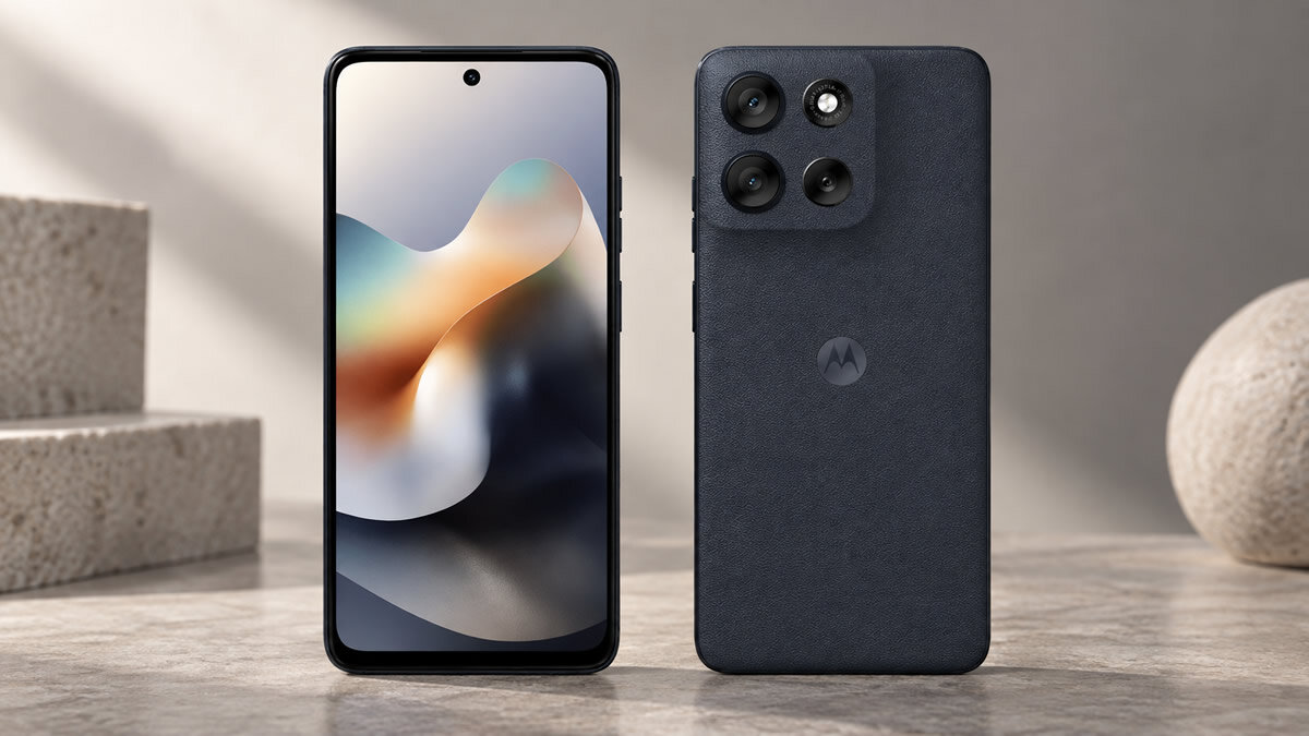 Motorola Moto G56 5G visto de frente e de costas