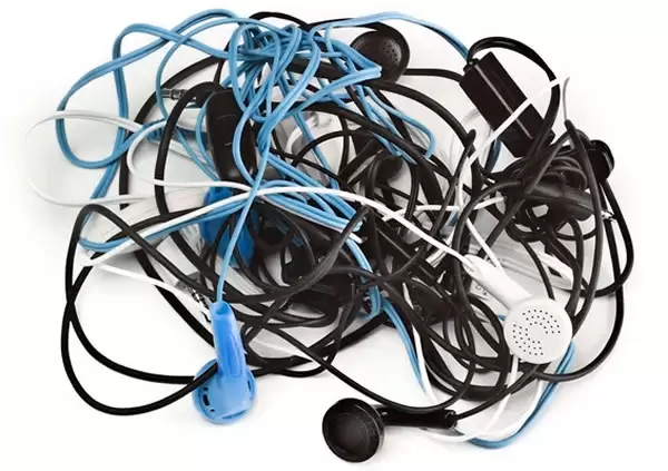 Fones de ouvido embolados