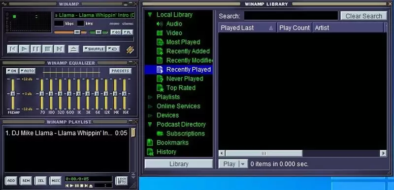 Skin clássica Winamp