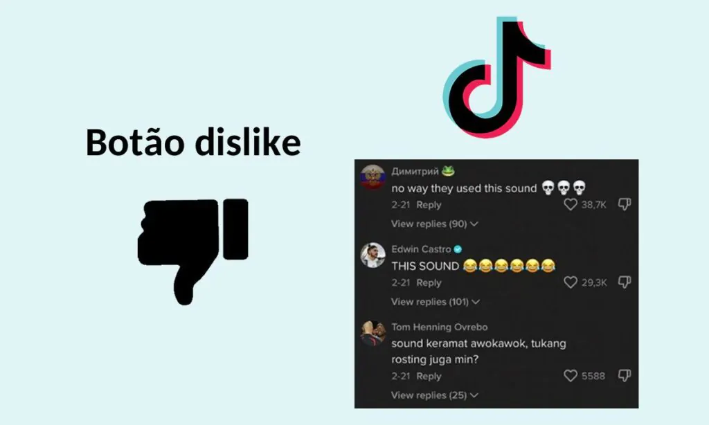 Botão não gostei - Dislike Tiktok