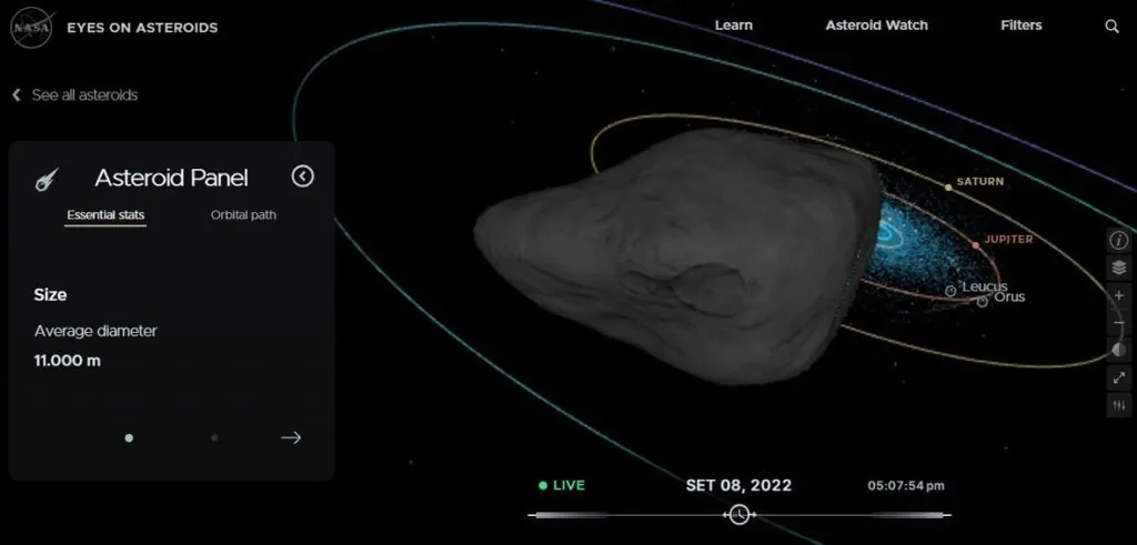 Cometa Halley pelo NASA's Eye
