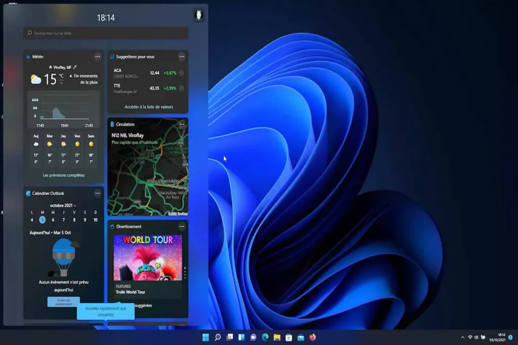 Widgets no Windows 11