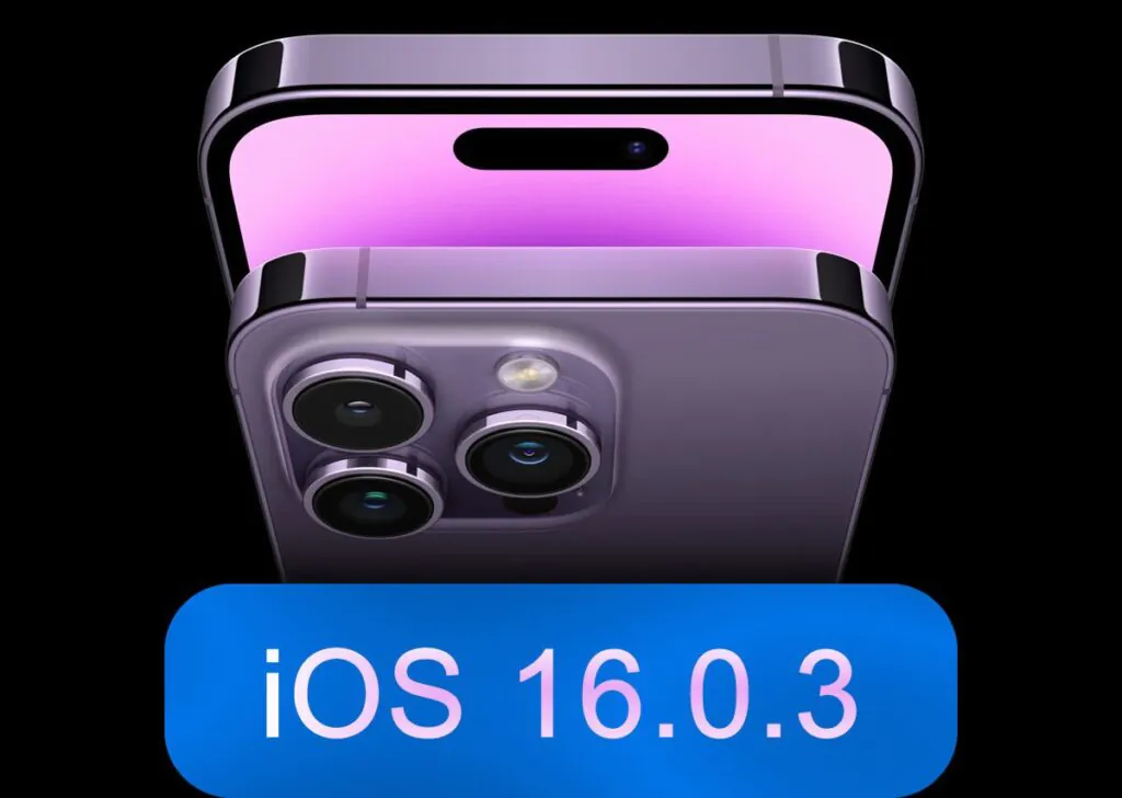 atualização iPhone iOS 16.0.3