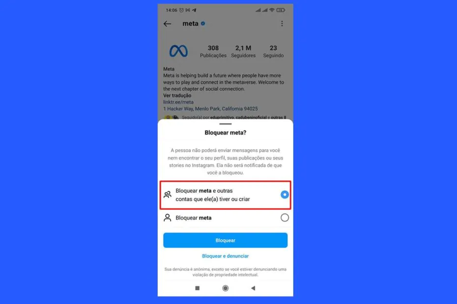bloquear todas contas de uma pessoa instagram