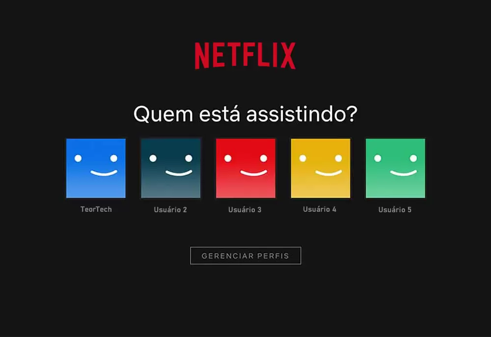perfis Netflix
