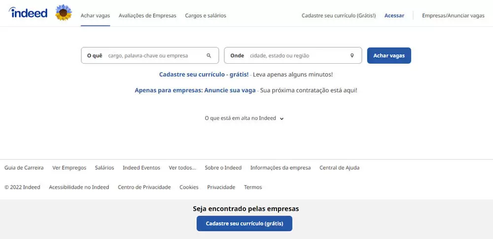 Indeed busca de empregos