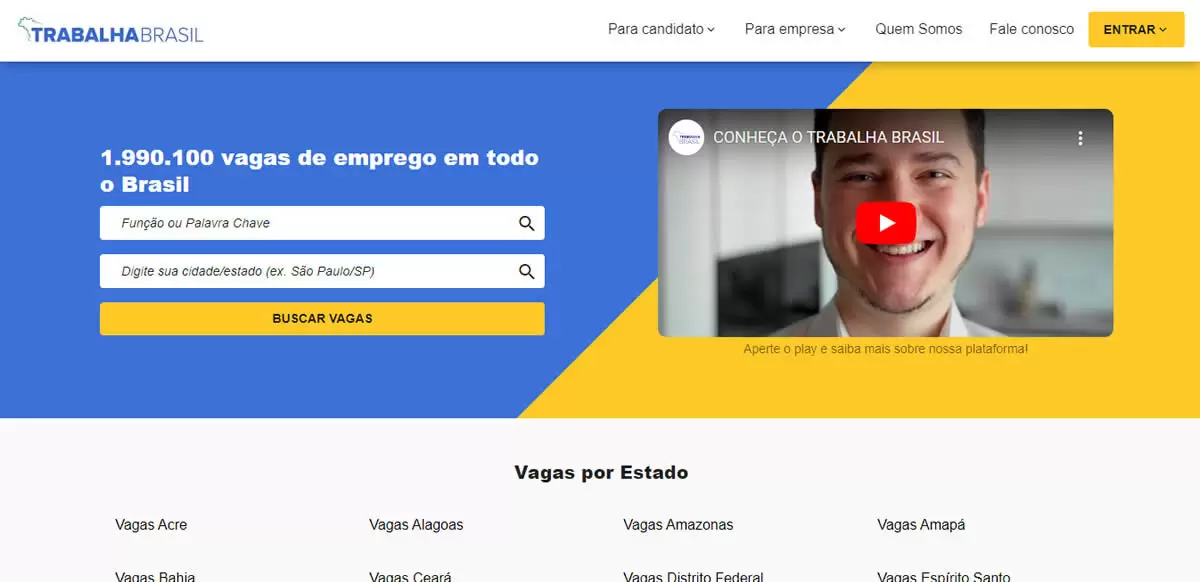site Trabalha Brasil
