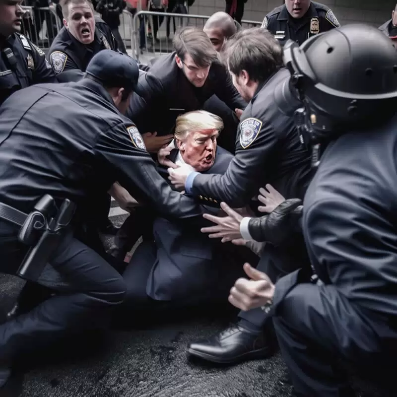 Deep Fake de Donald Trump sendo preso