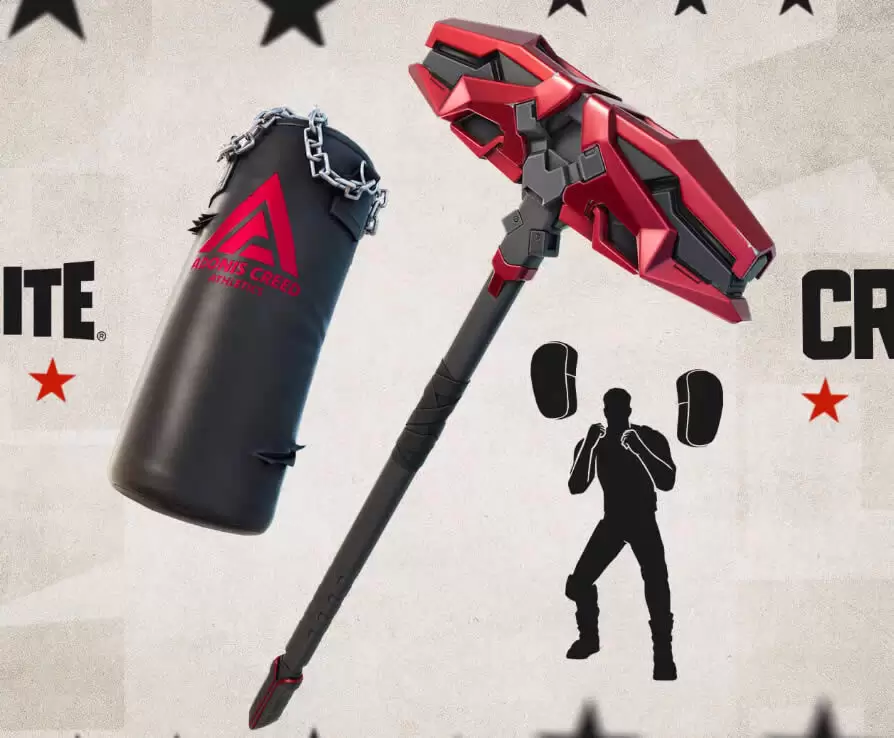 Picareta e saco de pancada Creed III no Fortnite