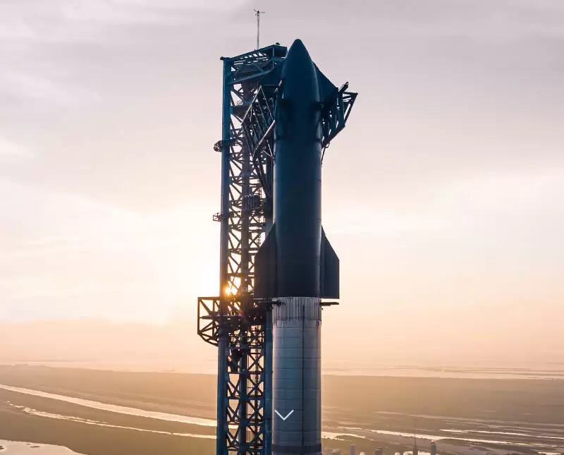 Foguete Starship de perto