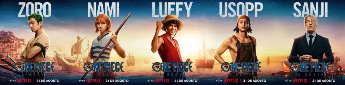 imagem completa pôster live-action One Piece