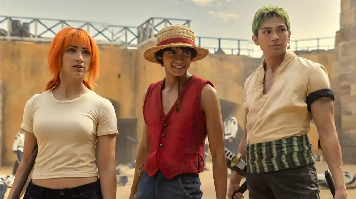 One Piece live-action com Nami, Monkey D. Luffy e Zoro