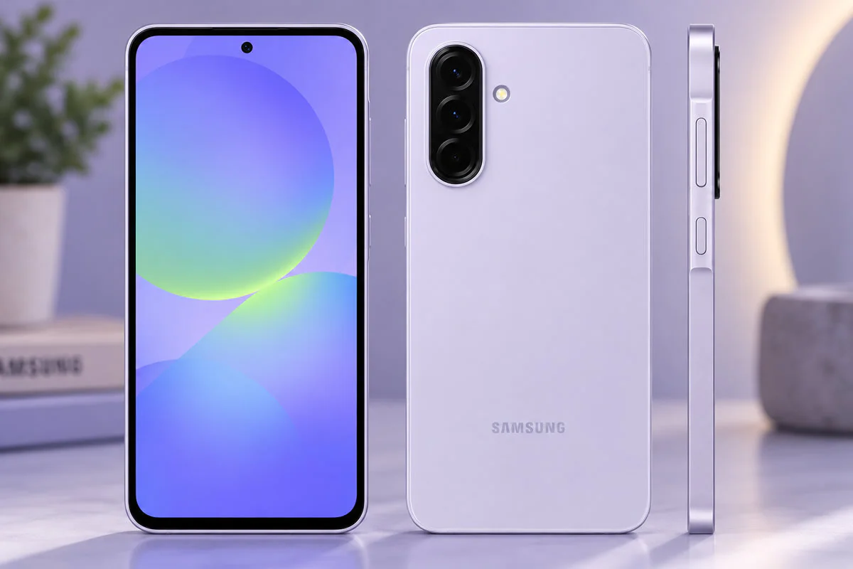 Samsung Galaxy A36 5G visto pela frente e traseira