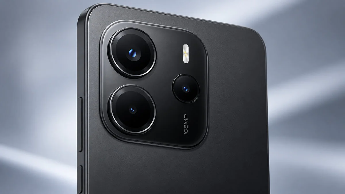 Câmeras traseiras do Redmi Note 14 5G com sensor principal de 108 MP