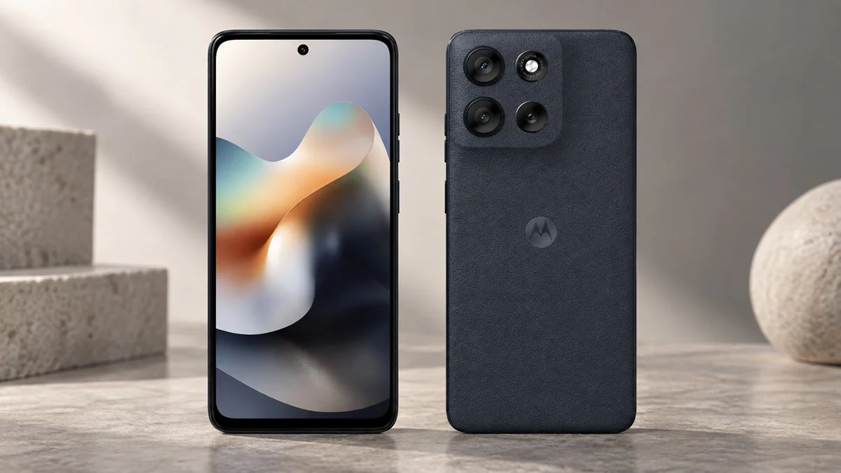 Motorola Moto G56 5G visto de frente e de costas